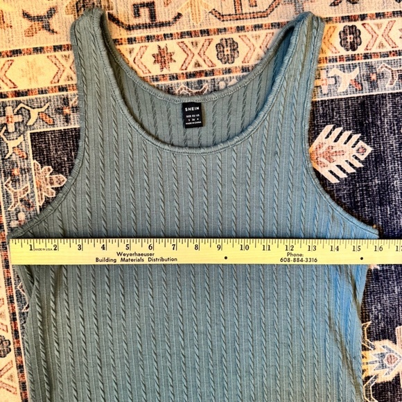 SHEIN Women’s Sleeveless Ribbed Tank Midi Dress Green Size Small/4 - Picture 7 of 8